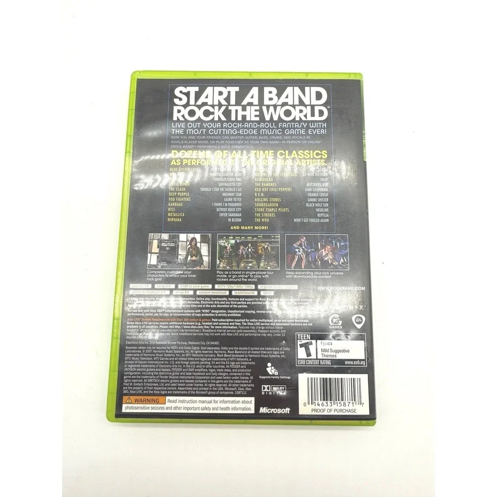 Rock Band‎ Xbox 360 Video Game